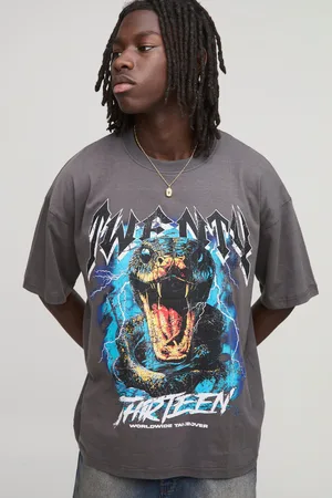 Boohoo Oversized Slangen Worldwide T-Shirt Met Print