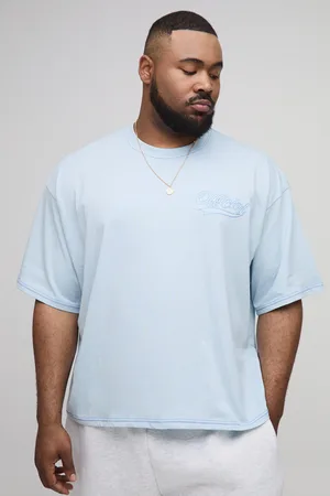 Boohoo Plus Oversized Boxy Official T-Shirt Met Contrasterende Stiksels