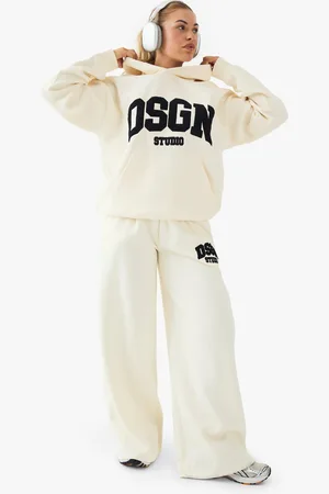 Boohoo Dsgn Studio Badstoffen Joggingbroek Met Rechte Pijpen
