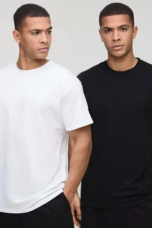 Boohoo Basic Regular Fit T-Shirts Met Crewneck (2 Stuks)