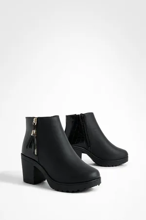 Boohoo Stevige Chelsea Boots Met Rits En Krokodillen Paneel