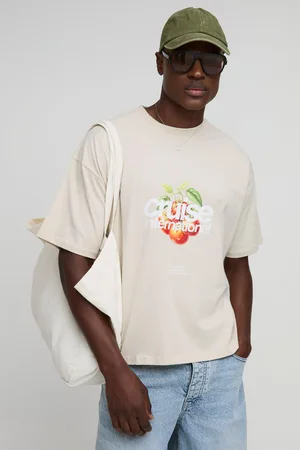 Boohoo Oversized Boxy Fruit T-Shirt Met Print