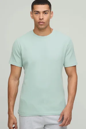 Boohoo Wafel Gebreid Slim Fit T-Shirt