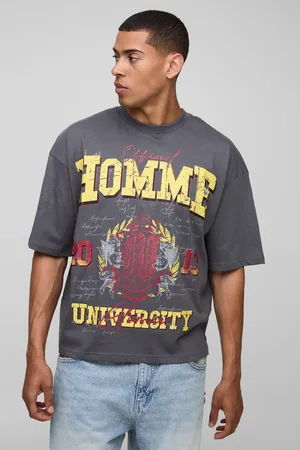 Boohoo Oversized Boxy Homme Varsity T-Shirt