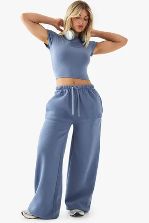 Boohoo Dsgn Studio Contrasterende Joggingbroek Met Tekst En Rechte Pijpen