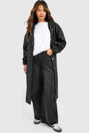 Boohoo Midaxi Regenjas Met Capuchon