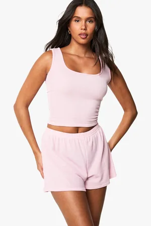 Boohoo Zachte Geribbelde Mix & Match Shorts