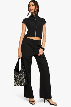 Boohoo Getailleerde Broek Met Rechte Pijpen