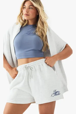 Boohoo Dsgn Studio Sweat Shorts Met Contrasterende Tekst