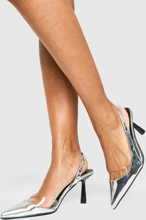 Boohoo Transparante Metallic Pumps Met Contrasterende Bandjes
