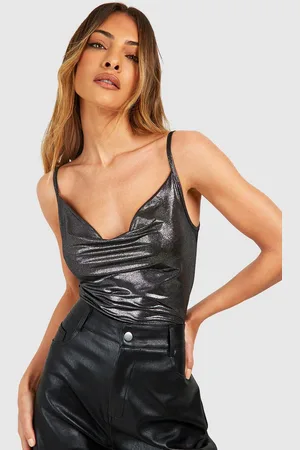Boohoo One Piece Met Metallic Hals