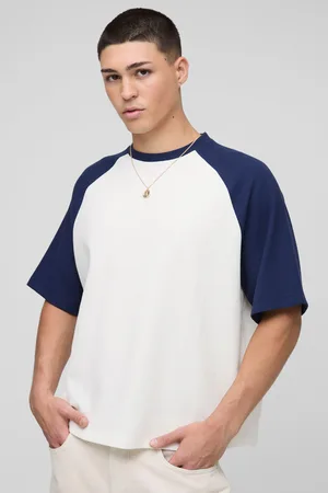 Boohoo Oversized Dik Wafel Gebreid Boxy Raglan T-Shirt