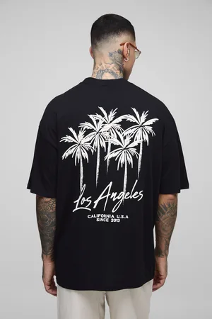 Boohoo Tall Oversized Palm Print Los Angeles T-Shirt