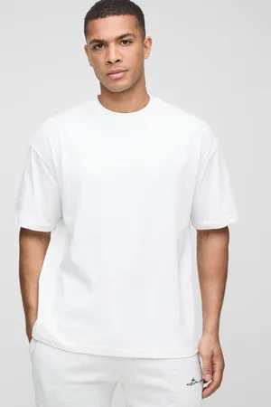 Boohoo Oversized Geborduurd Bm Signature T-Shirt Met Crewneck
