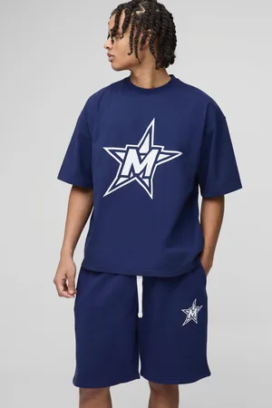Boohoo Oversized Boxy M Sterren T-Shirt En Shorts Set