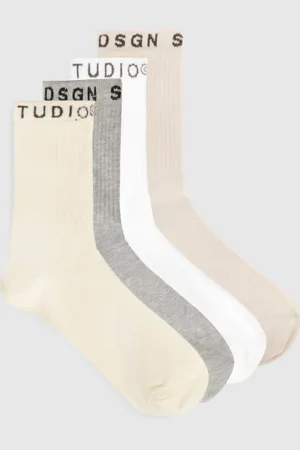 Boohoo Geribbelde Dsgn Studio Sokken (4 Paar)