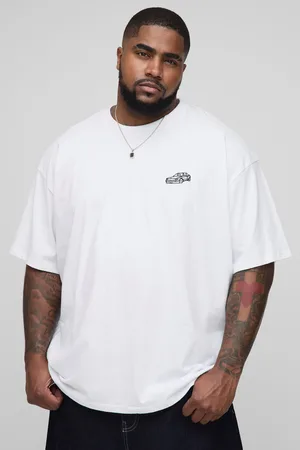 Boohoo Plus Oversized Geborduurd Auto T-Shirt