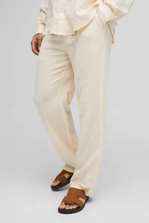 Boohoo Elastische Baggy Kaasdoek Broek