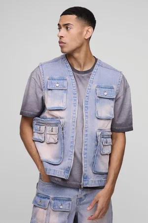 Boohoo Roze Gebleekt Boxy Utility Spijkerblouse