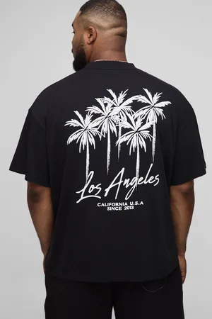 Boohoo Plus Oversized Palm Print Los Angeles T-Shirt