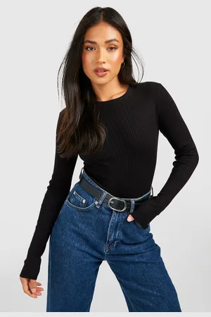 Boohoo Petite Geribbelde Gebreide One Piece