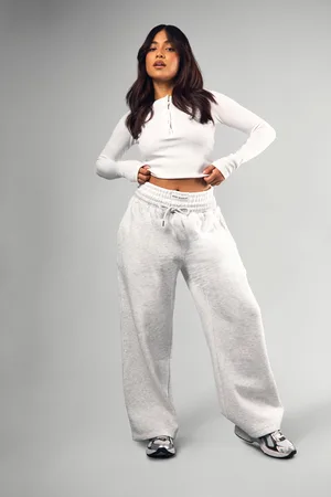 Boohoo Petite Wide Leg Joggingbroek Met Touwtjes