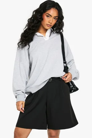 Boohoo Loopback Rugby Overhemd Met Contrasterende Kraag