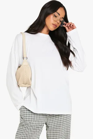Boohoo Oversized Basic T-Shirt Met Lange Mouwen