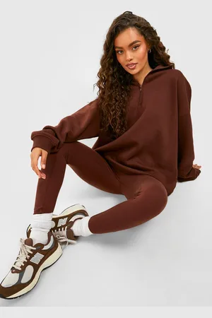 Boohoo Trui Met Korte Rits En Leggings Set