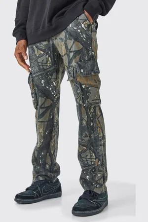 Boohoo Forrest Camo Broek Met 3D Cargo Zakken En Rechte Pijpen