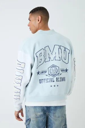 Boohoo Oversized Jersey Boxy Varsity Bomberjack