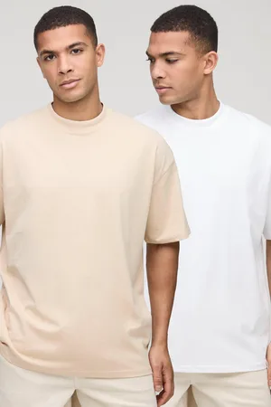 Boohoo Oversized Basic T-Shirts Met Brede Nek (2 Stuks)