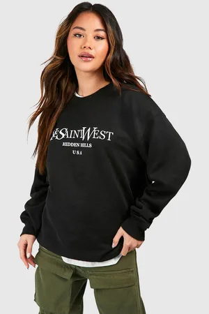 Boohoo Ye Saint West Oversized Trui Met Tekst