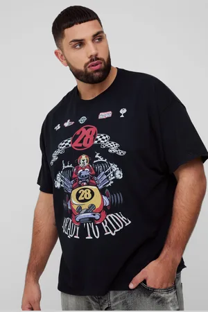 Boohoo Plus Oversized Gelicenseerd Disney Mickey Mouse Varsity T-Shirt