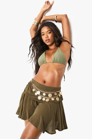 Boohoo Geplooid Mini Strand Rokje