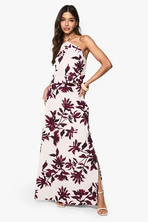 Boohoo Geweven Bias Cut Bloemenprint Maxi Rok