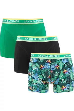 JACK & JONES Heren Boxershorts - Boxershorts 3-pack boxers plus size miami groen && zwart