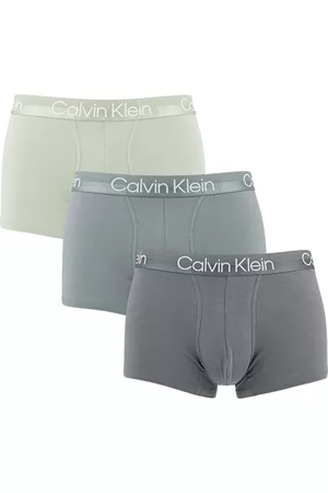 Calvin Klein Heren Boxershorts - Boxershorts modern structure 3-pack boxer trunks grijs && groen CBB