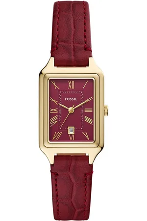 Fossil Dames horloge - goudkleurig met band