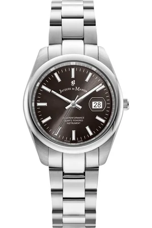 JACQUES DU MANOIR Dames horloge - zilverkleurig met band