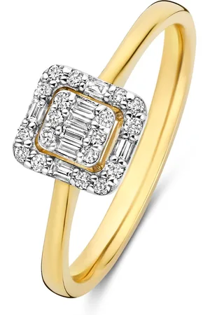 Isabel Bernard De la Paix Elena 14 karaat gouden ring met diamant 0.10 karaat IBD330036