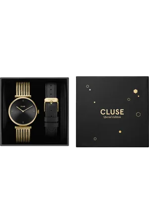 Cluse Triomphe - dames horloge - goudkleurig met band