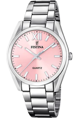 Festina Boyfriend - dames horloge - zilverkleurig met band