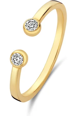 Isabel Bernard De la Paix Flavie 14 karaat gouden ring met diamant 0.08 karaat IBD330032