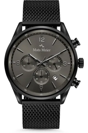 Mats Meier Heren horloge - Zwart met band