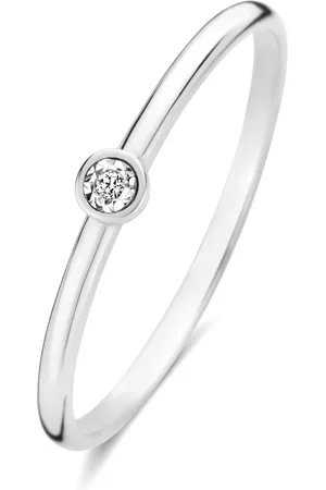 Isabel Bernard De La Paix Inaya 14 Karaat Witgouden Ring | Diamant 0.01 ct | IBD330026