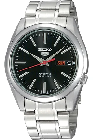 Seiko 5 Sports - heren horloge - zilverkleurig met band