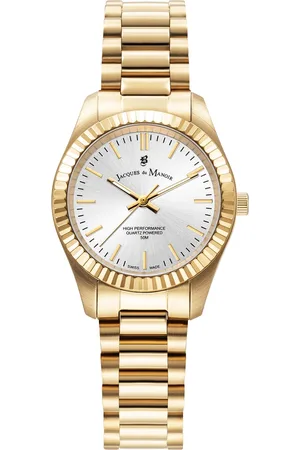 JACQUES DU MANOIR Dames horloge - goudkleurig met band