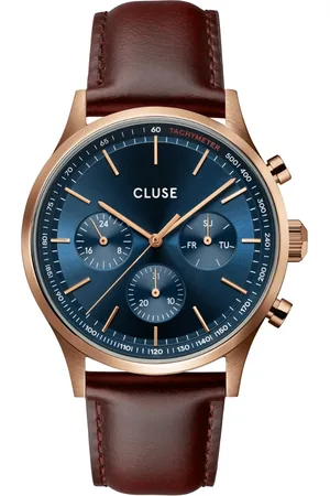 Cluse Heren horloge - Brons met band