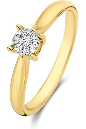 Isabel Bernard De la Paix Hanaé 14 karaat gouden ring | diamant 0.08 ct | IBD330007